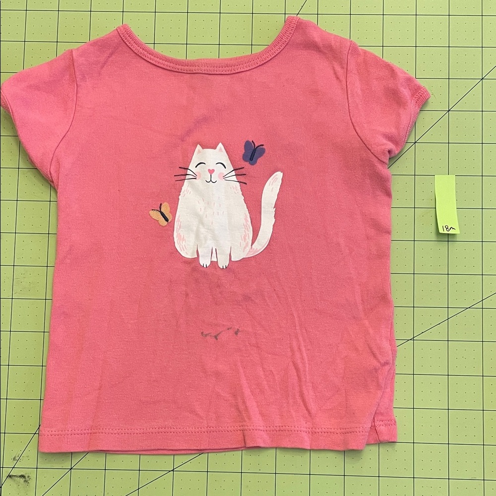 Carter's Pink Cat Pajama Top